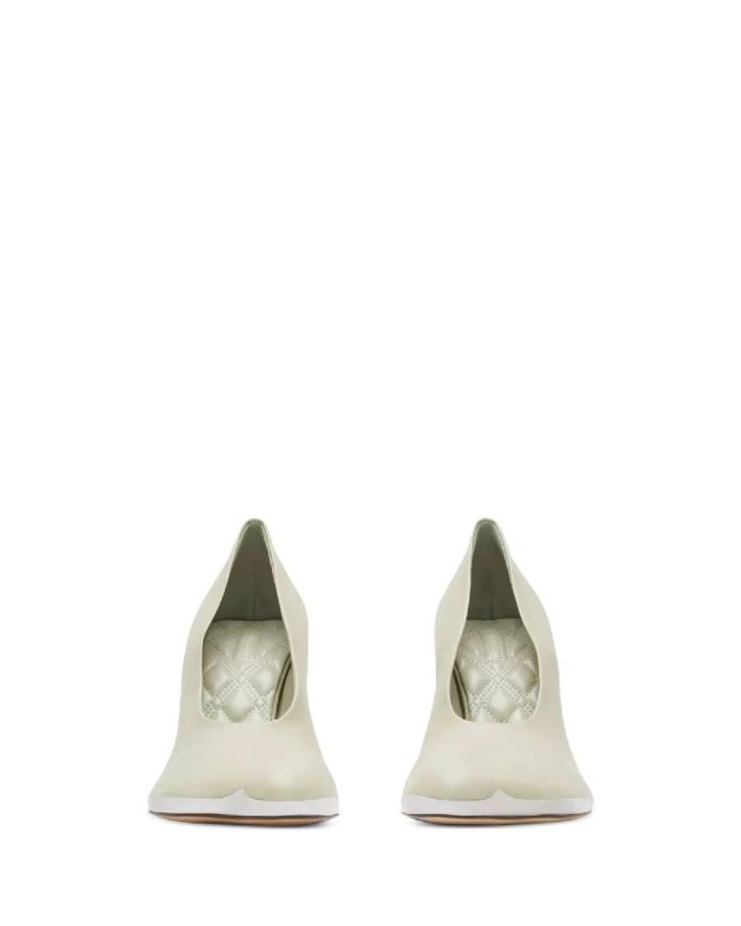 Burberry Metallic 90Mm Leather Duck Pumps, Brand Size 38 Us