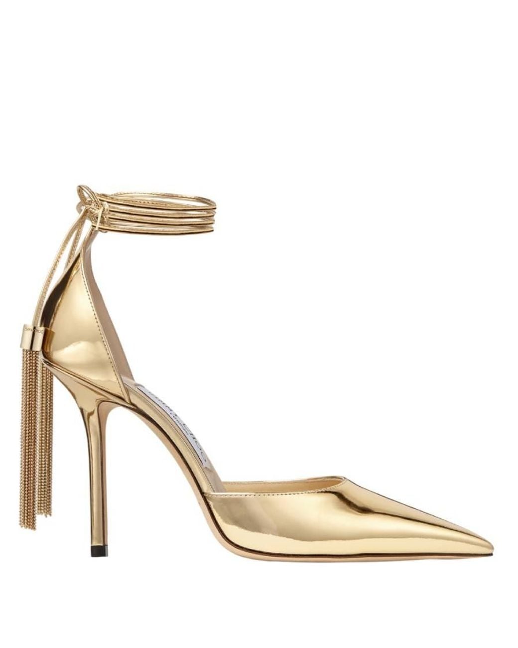 Jimmy Choo Eris 100 Metallic Pointed-Toe Pumps, Brand Size 35 Us