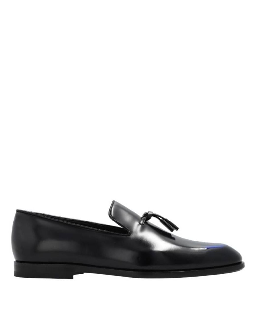 Ferragamo Black Ferragamo Florida Leather Tassel Loafers for men