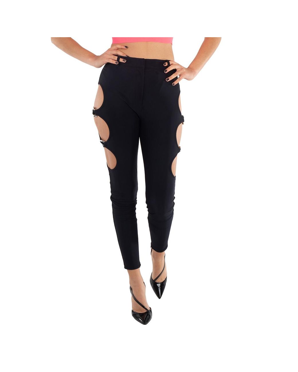 Burberry Blue Cut Out Hook And Bar Leggings, Brand Size 6 (Us