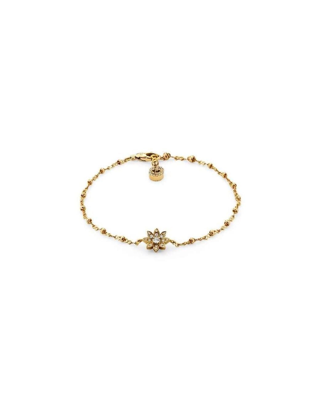Gucci Metallic Flora 18K Bracelet With Diamonds for men