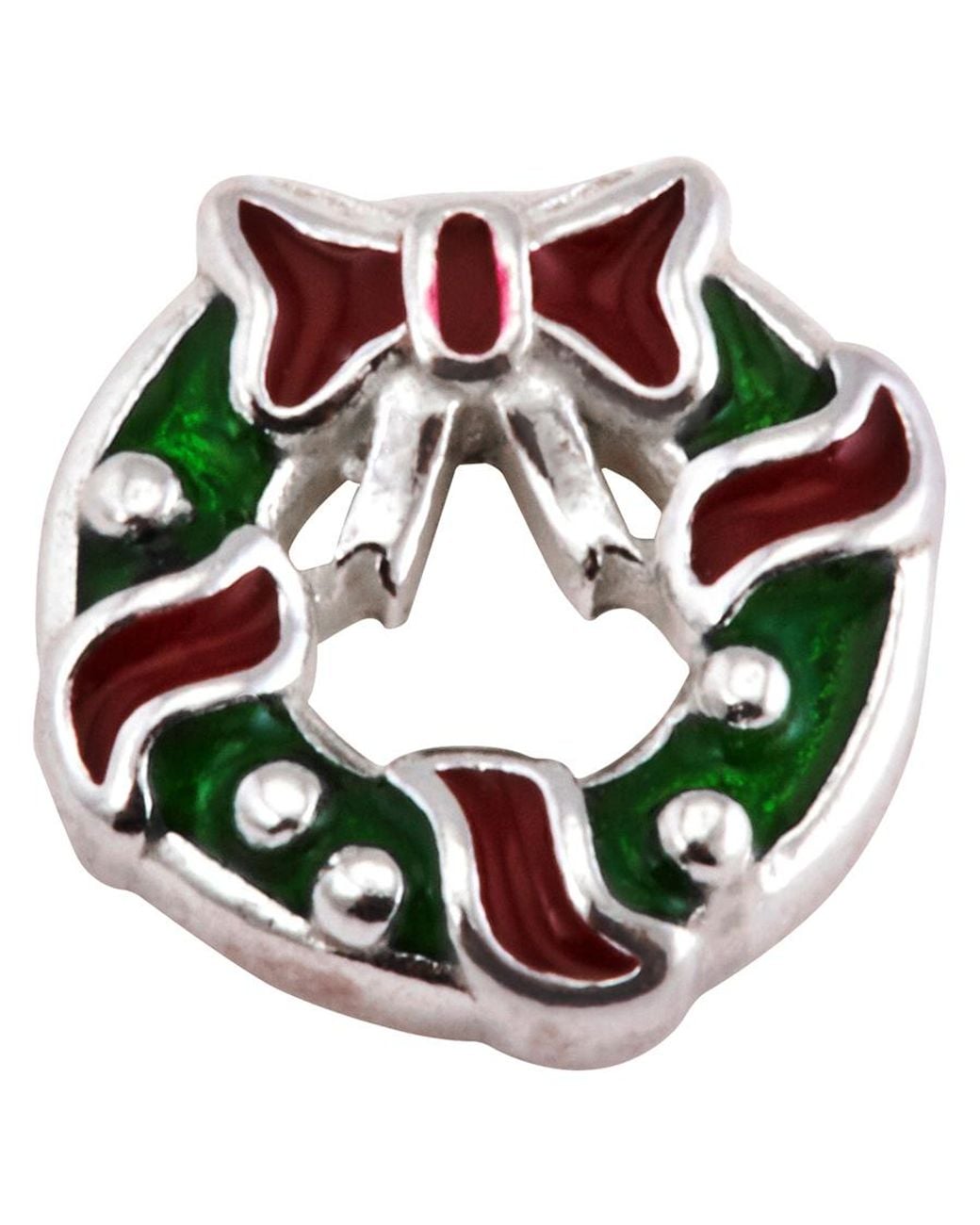 Pandora Green Ladies Sterling Holiday Wreath Petite Charm for men