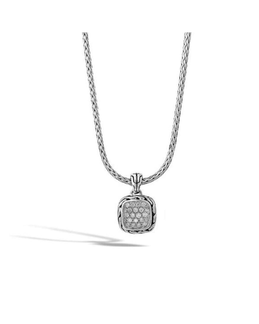 John Hardy Metallic Classic Chain Pendant Necklace With Diamonds for men