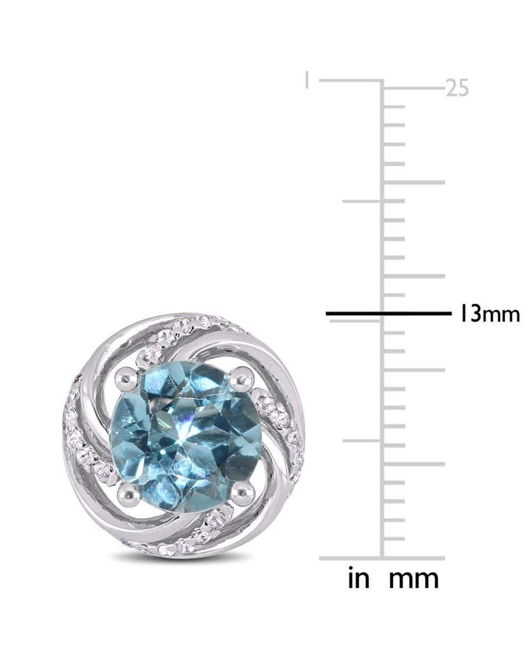 Amour Blue 5 Ct Tgw Sky Topaz And Topaz Stud Earrings for men
