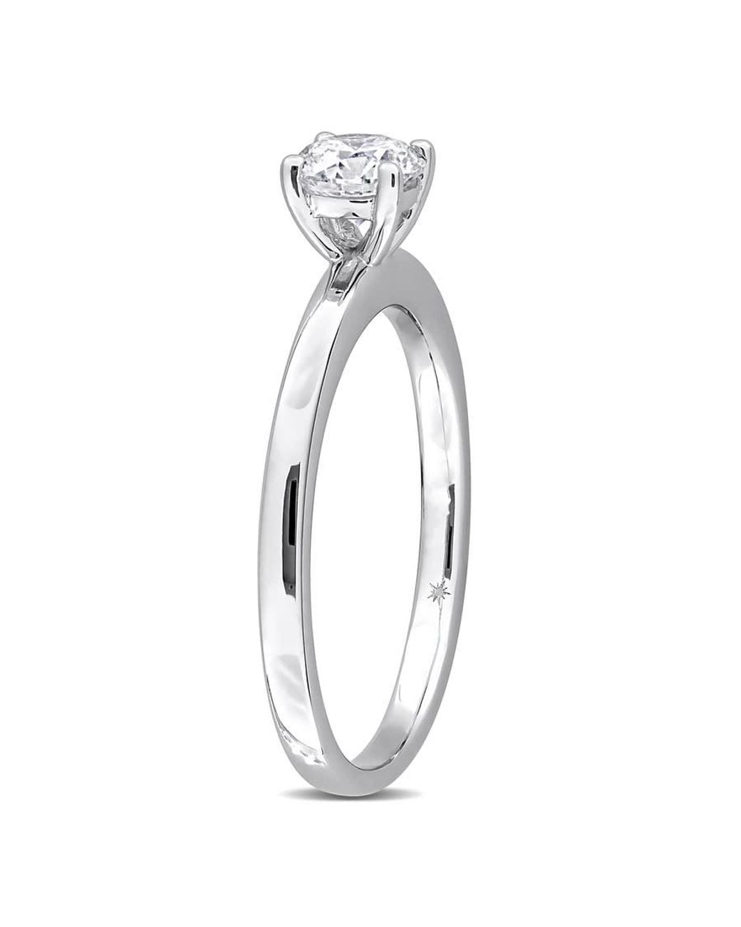 Created Forever White 1/2Ct Tw Lab-Grown Diamond Solitaire Engagement Ring for men