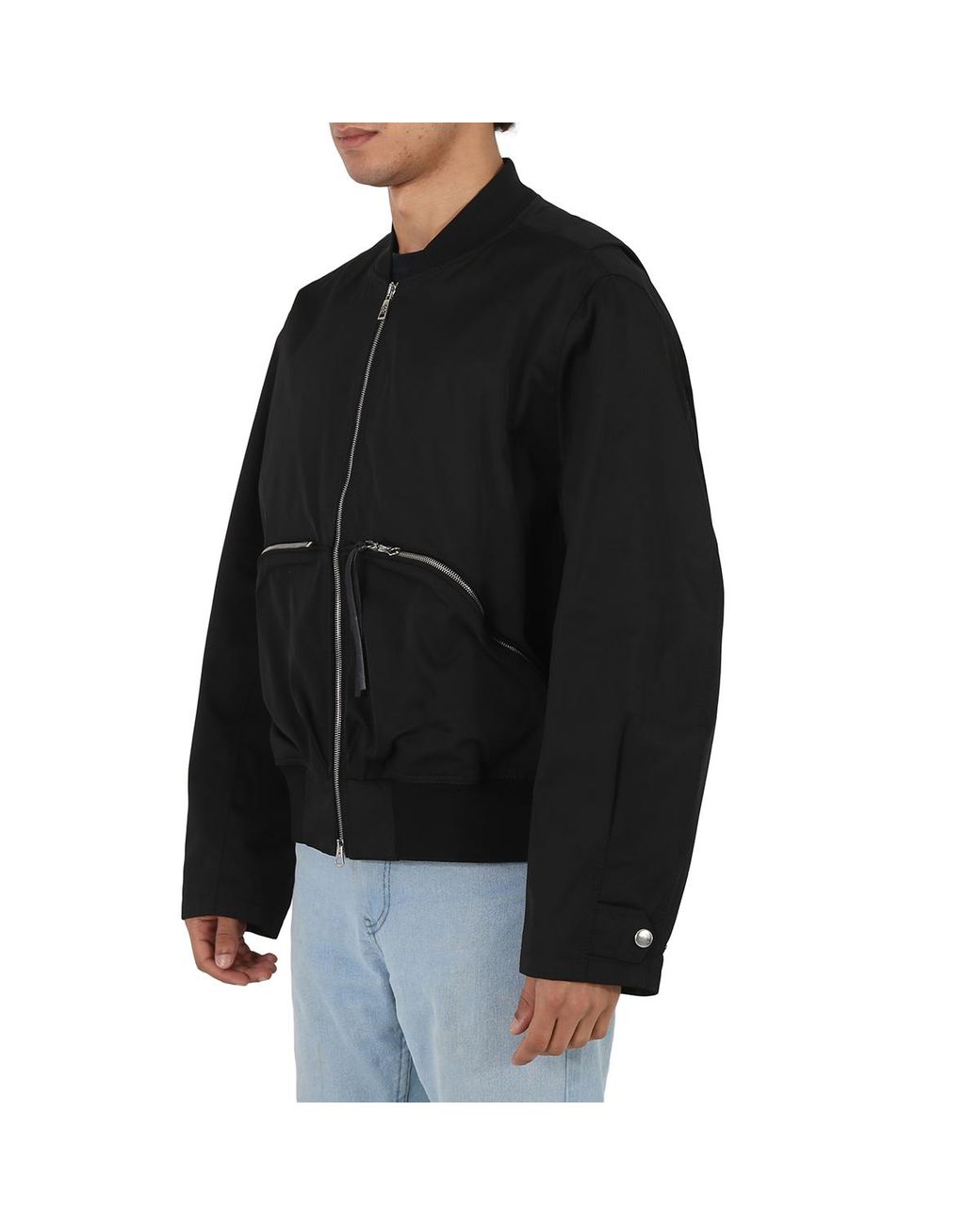 Roberto Cavalli Black Brick Shell Cotton Blend Bomber Jacket, Brand Size 48 (Us for men
