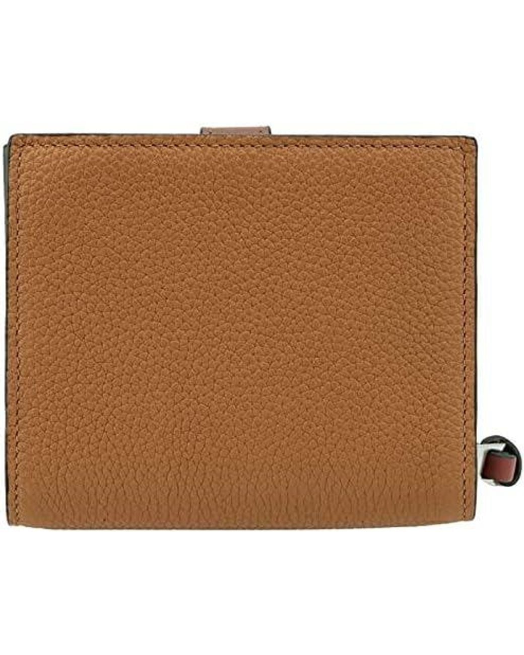 Loewe Brown Soft Grained Calfskin Compact Wallet for men