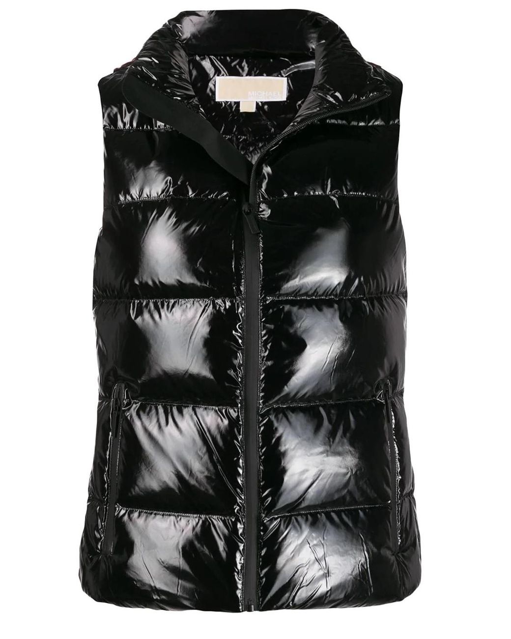 michael kors black puffer vest