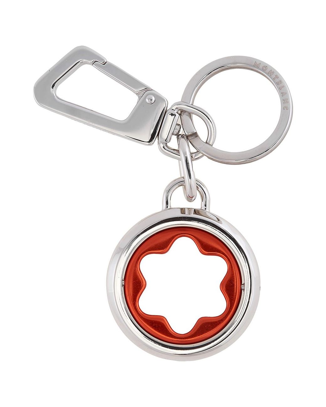 Montblanc Red Meisterstuck Spinning Emblem Stainless Steel Key Fob