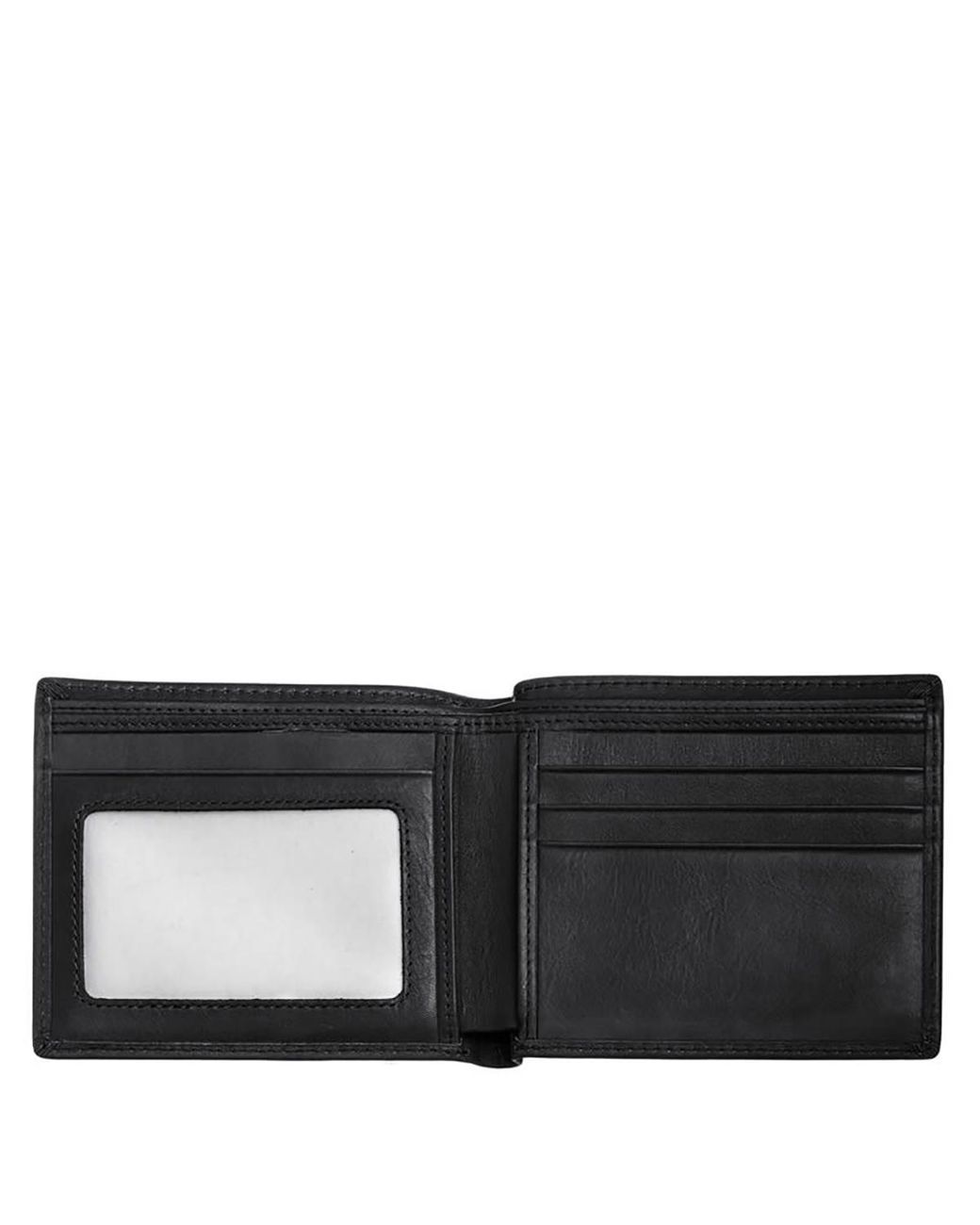 Breed Black Locke Genuine Leather Bi-Fold Wallet for men