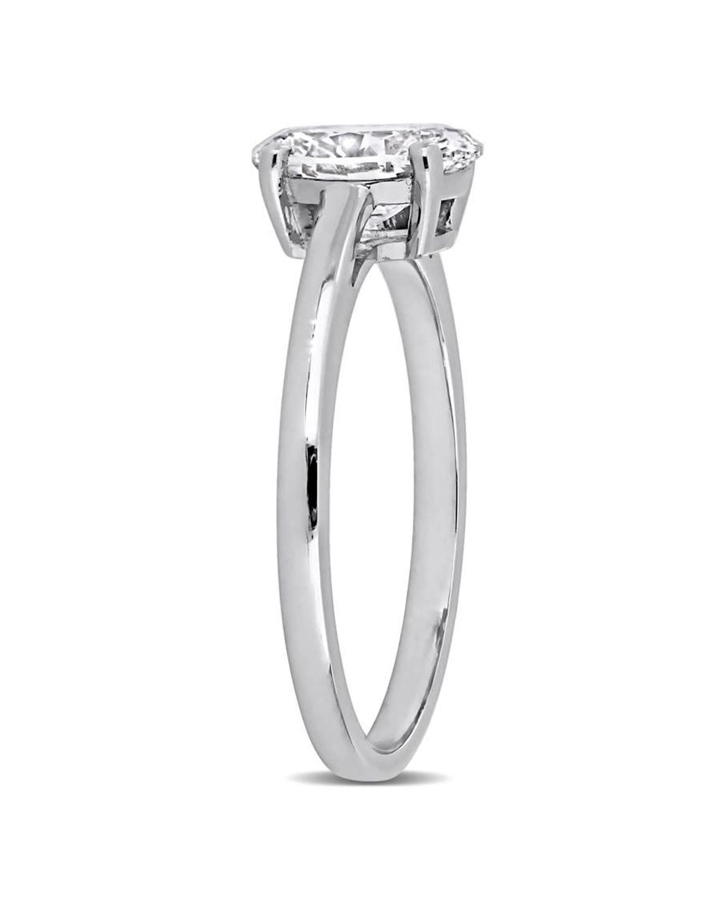 Created Forever Metallic 1Ct Tw Oval-Cut Lab Grown Diamond Solitaire Engagement Ring for men