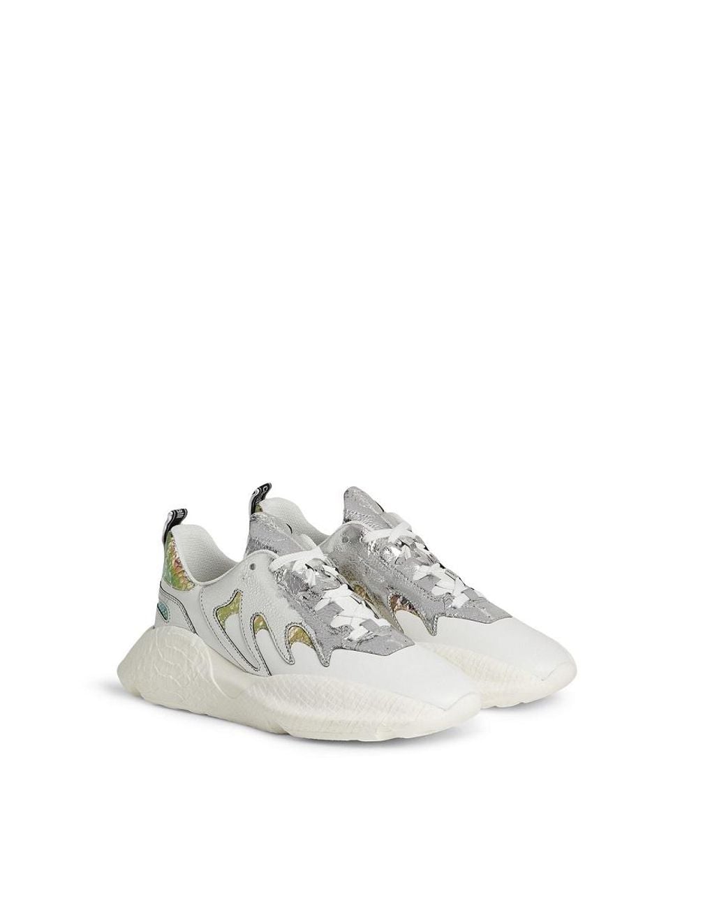 Roberto Cavalli White Metallic Panelled V1Per Sneakers, Brand Size 39 Us for men