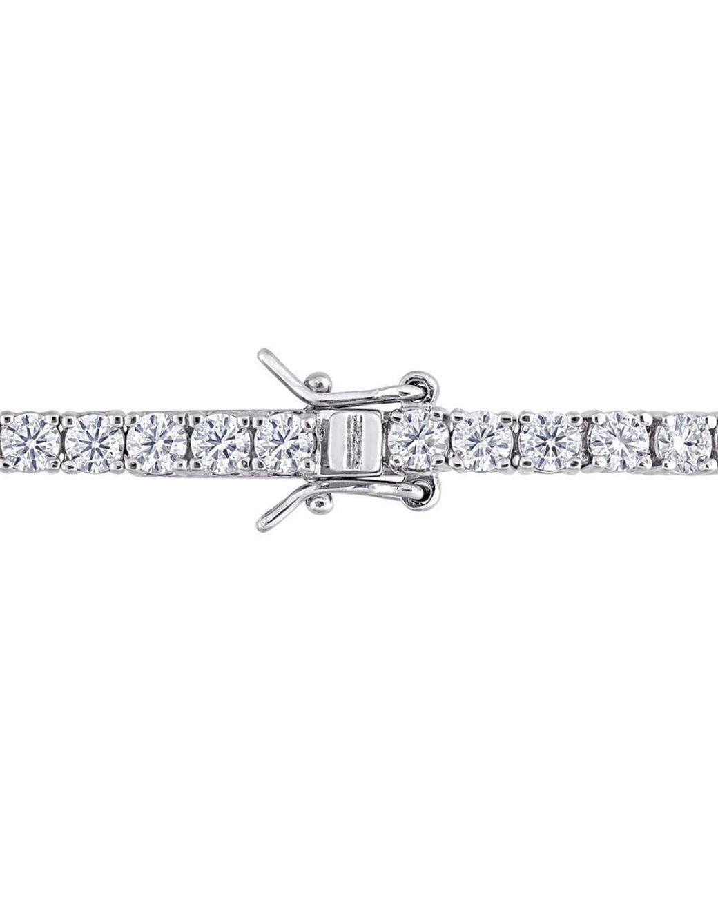 Amour Metallic 5 1/10 Ct Dew Created Moissanite Tennis Bracelet for men