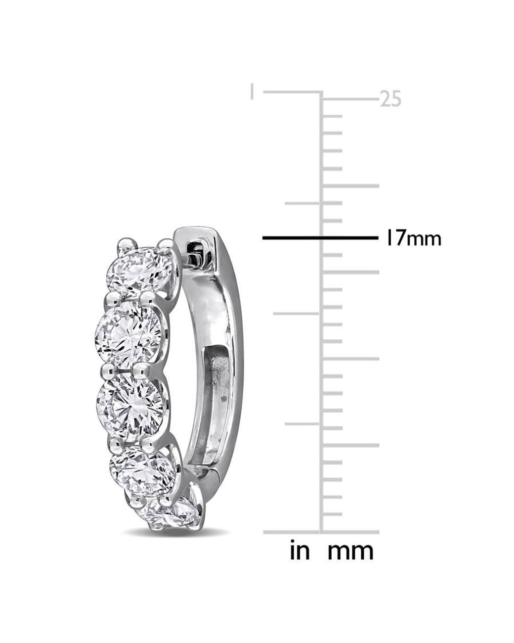 Created Forever Metallic 2 1/2Ct Tw Lab-Grown Diamond Hoop Earrings for men
