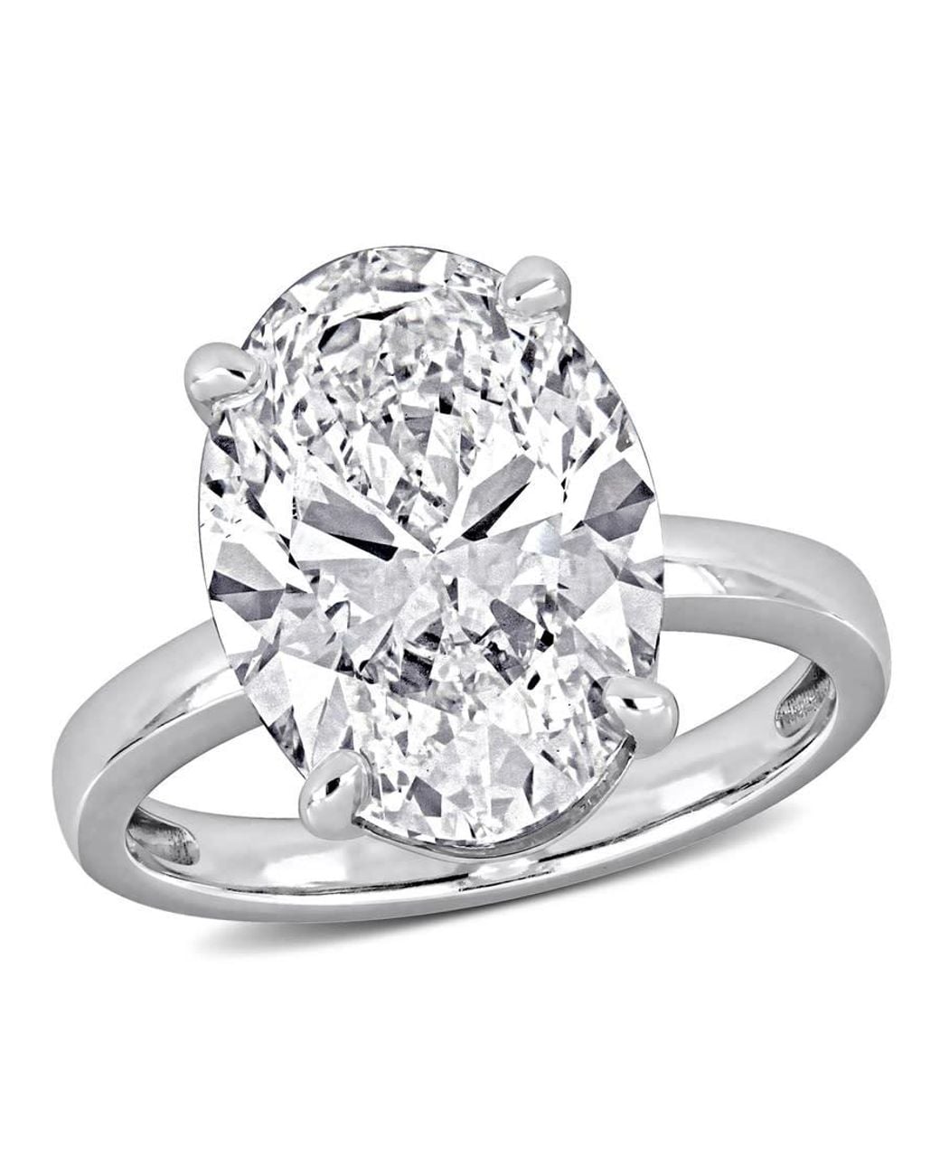 Created Forever Metallic 7Ct Tw Oval Cut Lab-Grown Diamond Solitaire Engagement Ring for men