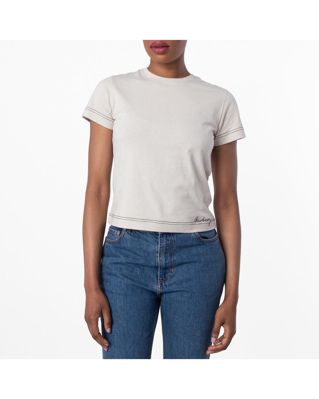 Burberry Blue Short Sleeve Cotton T-Shirt