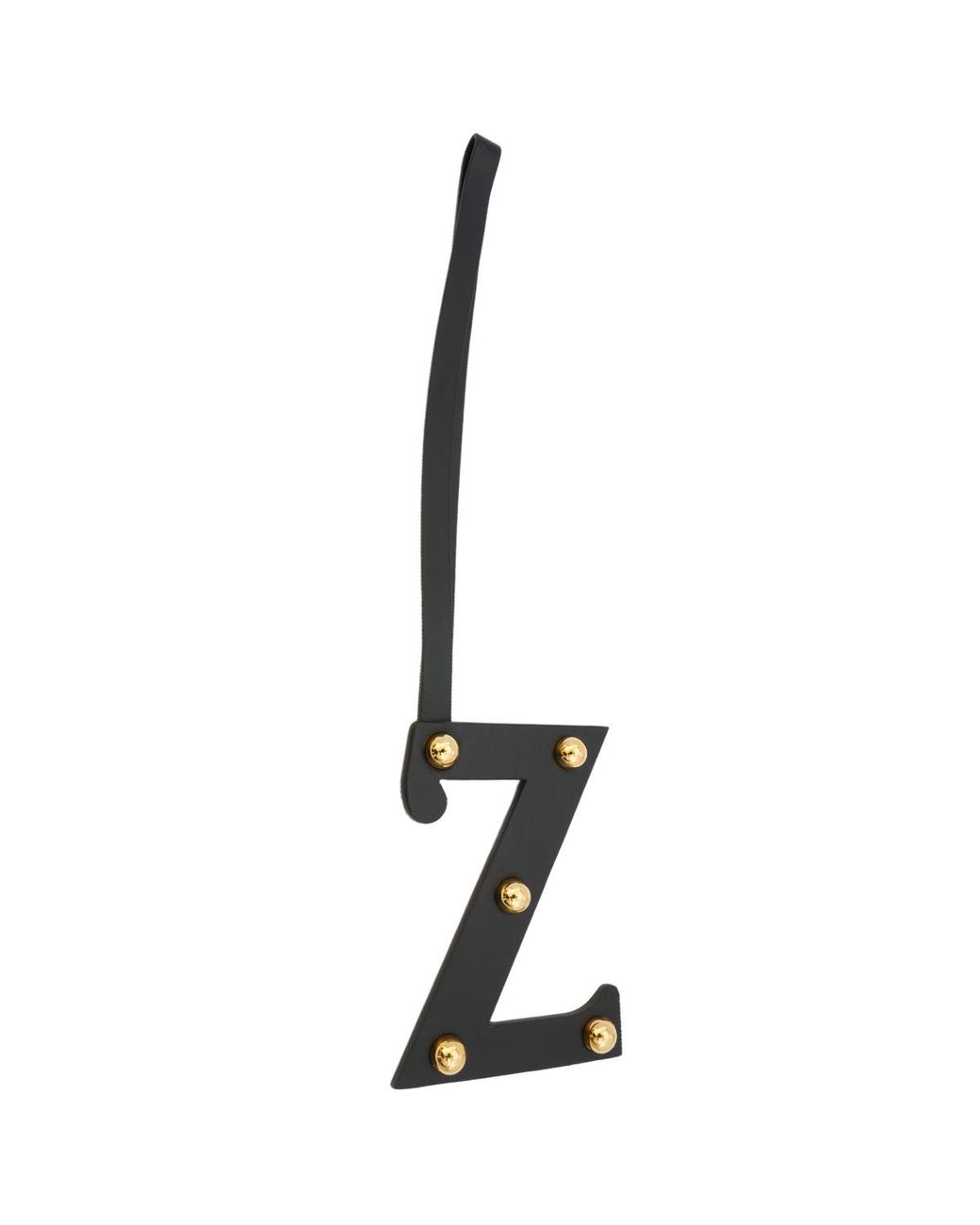 Burberry Black Studded Leather Alphabet Z Bag Charm