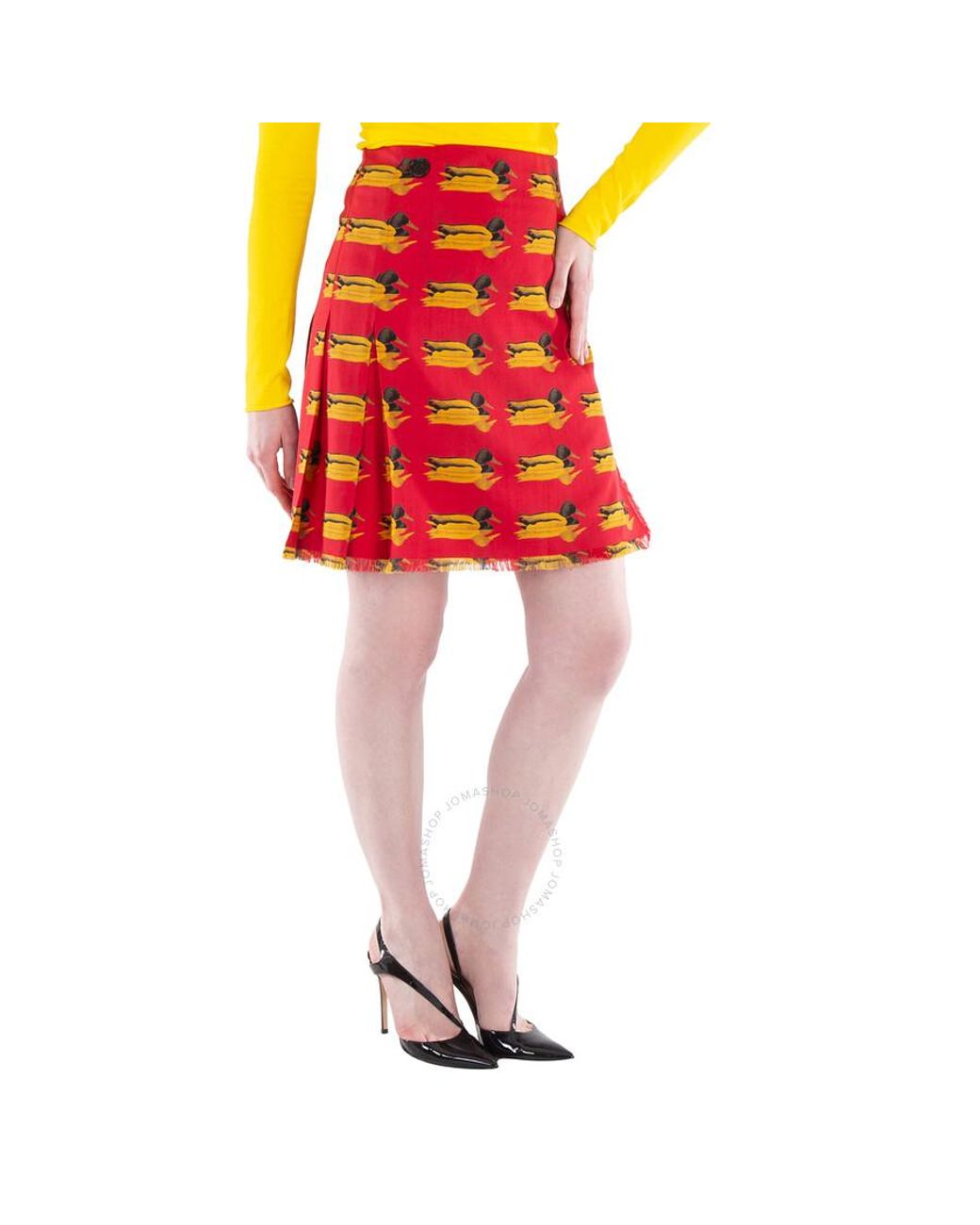 ミニスカート Burberry Red Wool Skirt Wool mini skirt Burberry Red size 6 US in Wool - 28475335