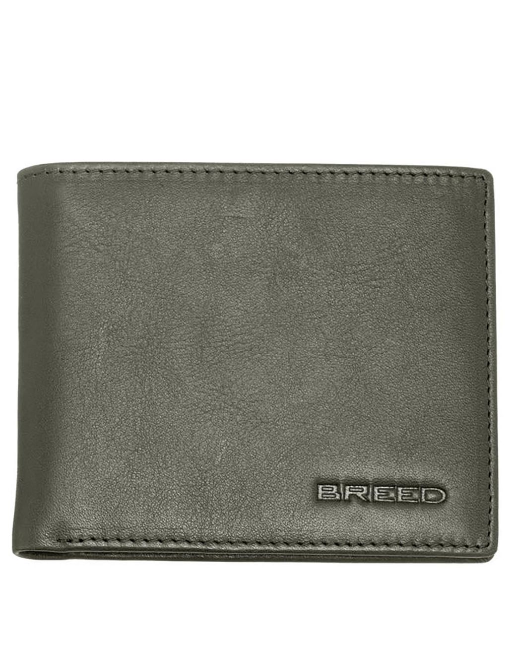 Breed Green Locke Genuine Leather Bi-Fold Wallet for men