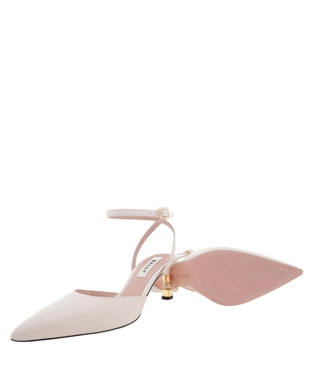 Bally White Tatjana 65 Pointed-Toe Leather Pumps, Brand Size 36 Us