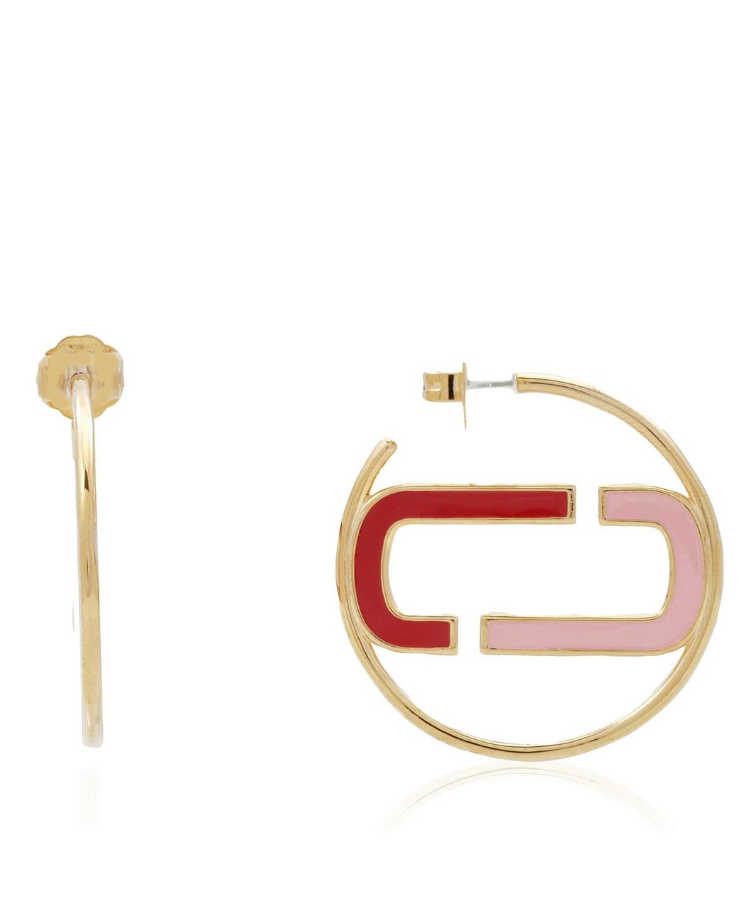 Marc Jacobs White Ladies True Large Hoop Earrings for men