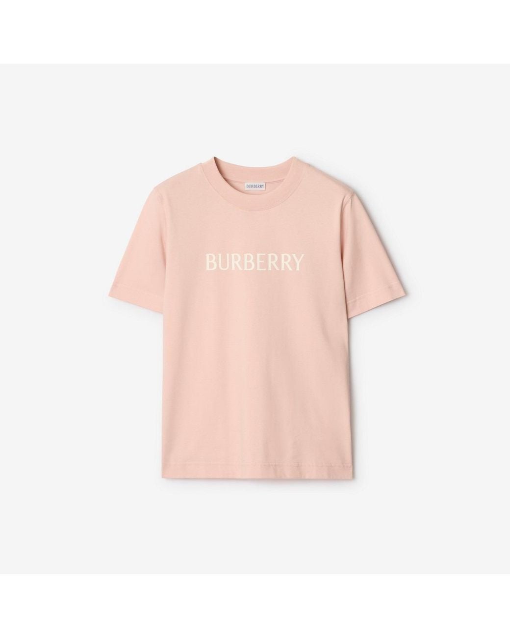 Burberry Pink Logo Cotton T-Shirt for men