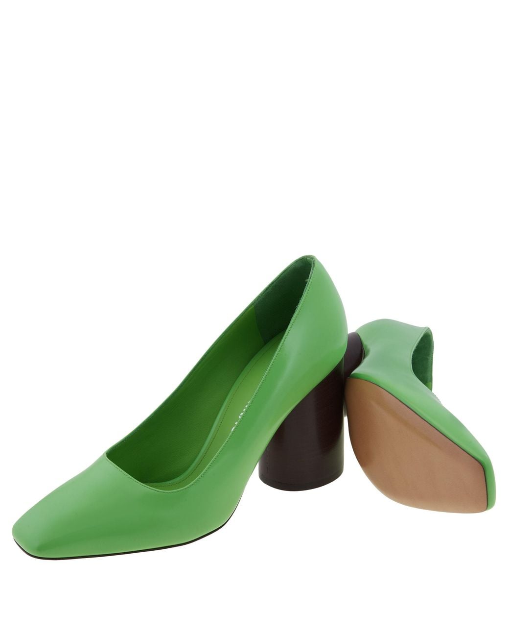 Ferragamo Green Ferragamo Pamela Patent Leather Pumps, Size 7 C