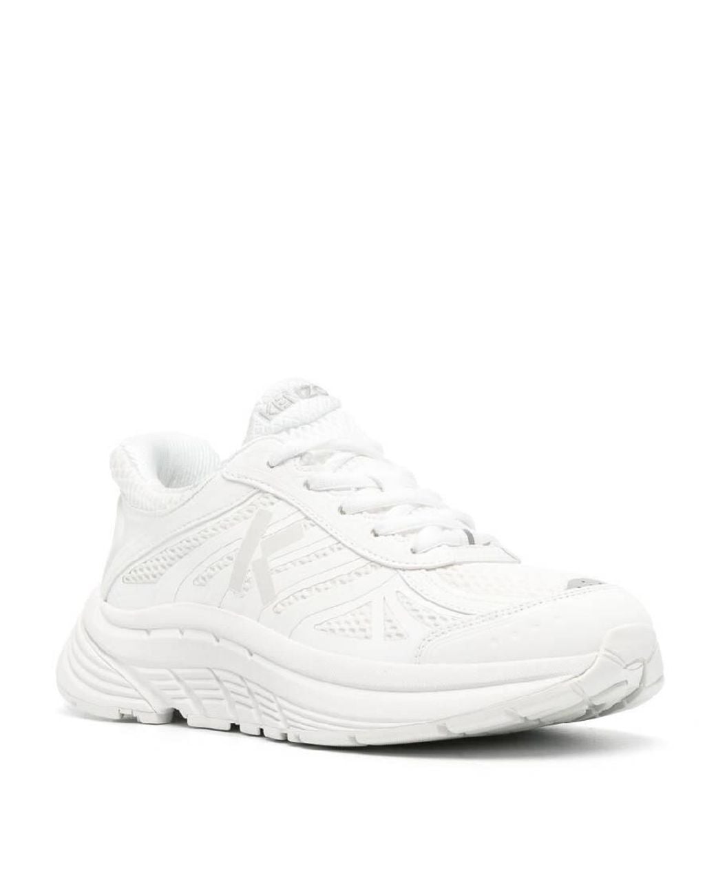 KENZO White Low-Top Panelled Sneakers, Brand Size 39 (Us