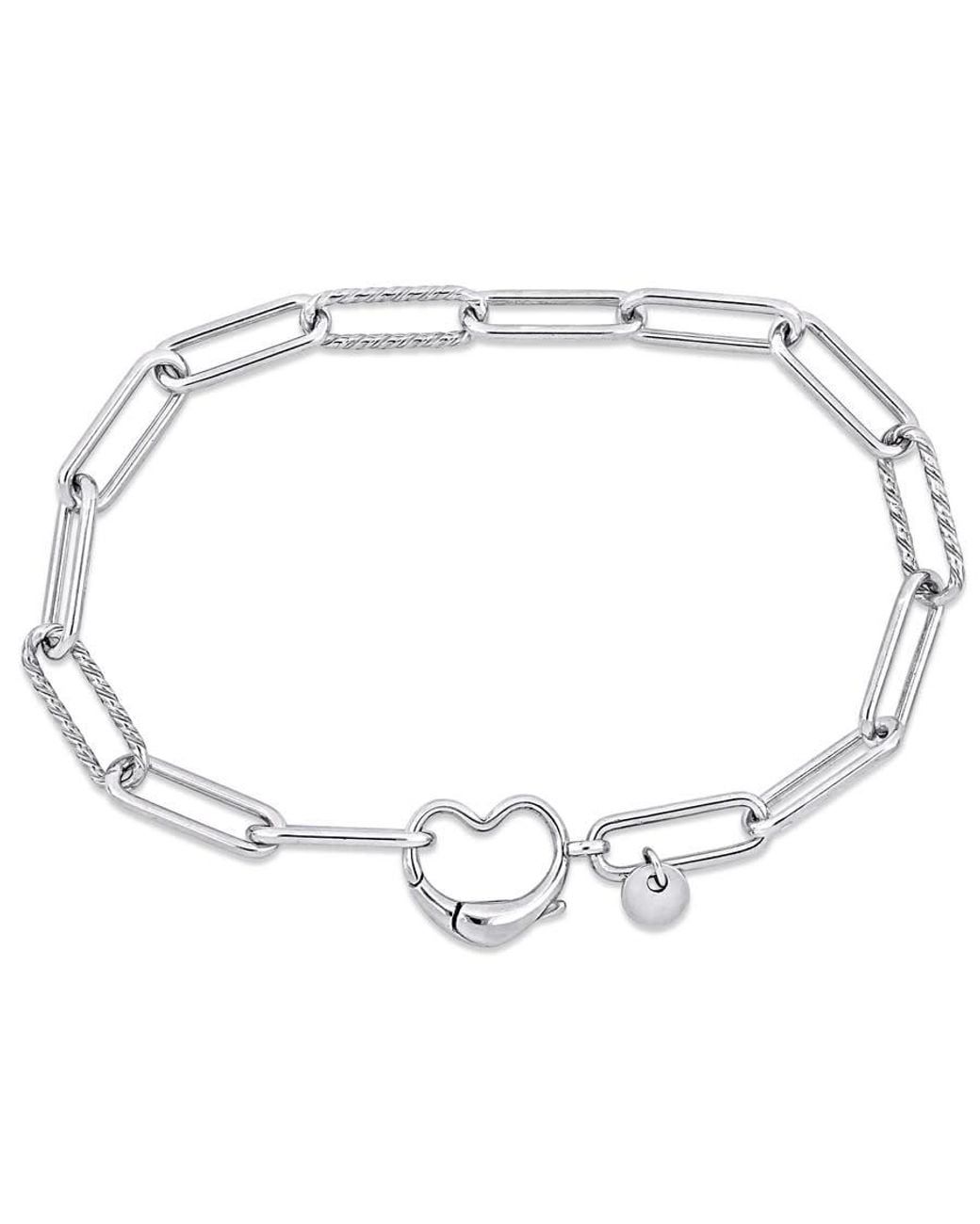 Amour Metallic Paper Clip Link Bracelet