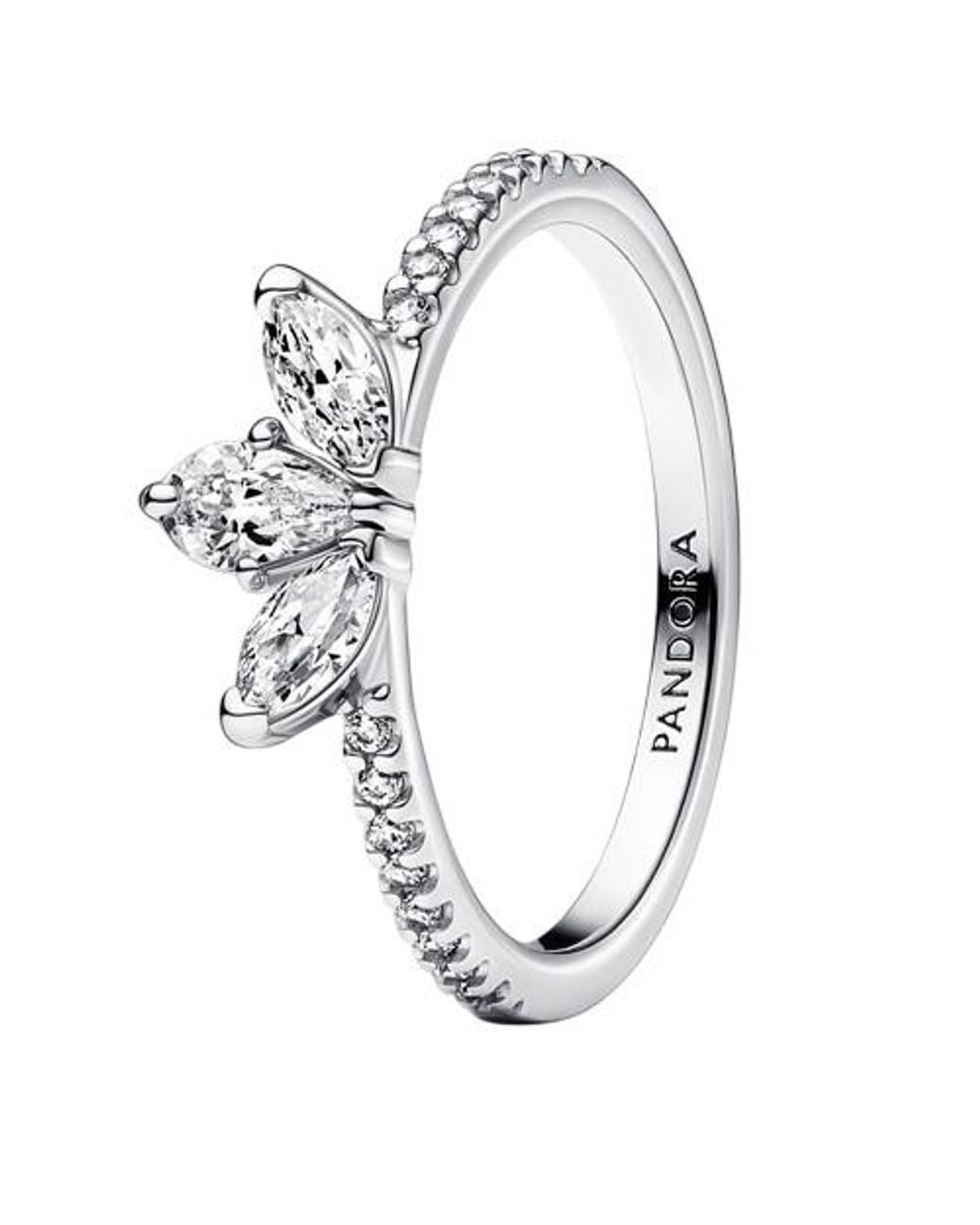 Pandora Metallic Timeless Sparkling Herbarium Sterling Cluster Ring for men