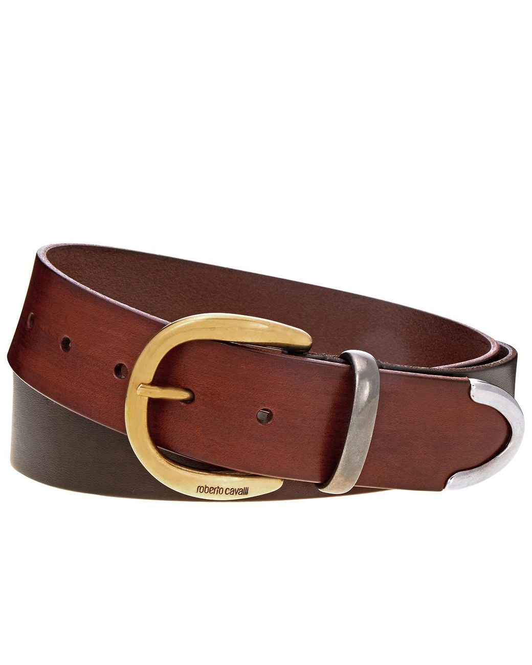 Roberto Cavalli Brown T.Moro Leather Belt, Brand Cm for men