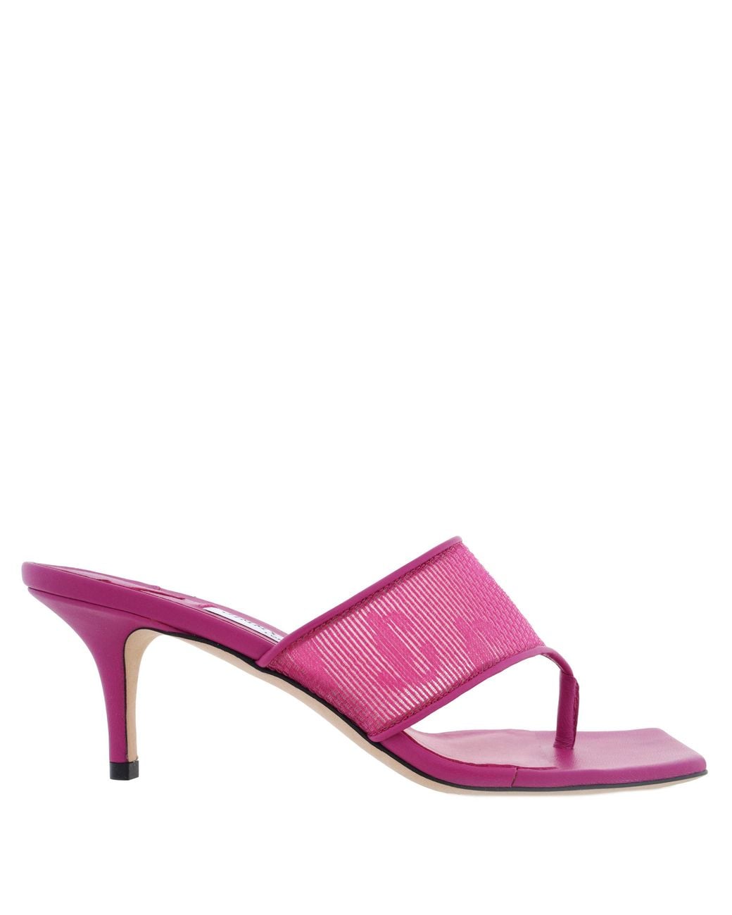 Jimmy Choo Pink Zenoba 65 Logo Mesh Sandals