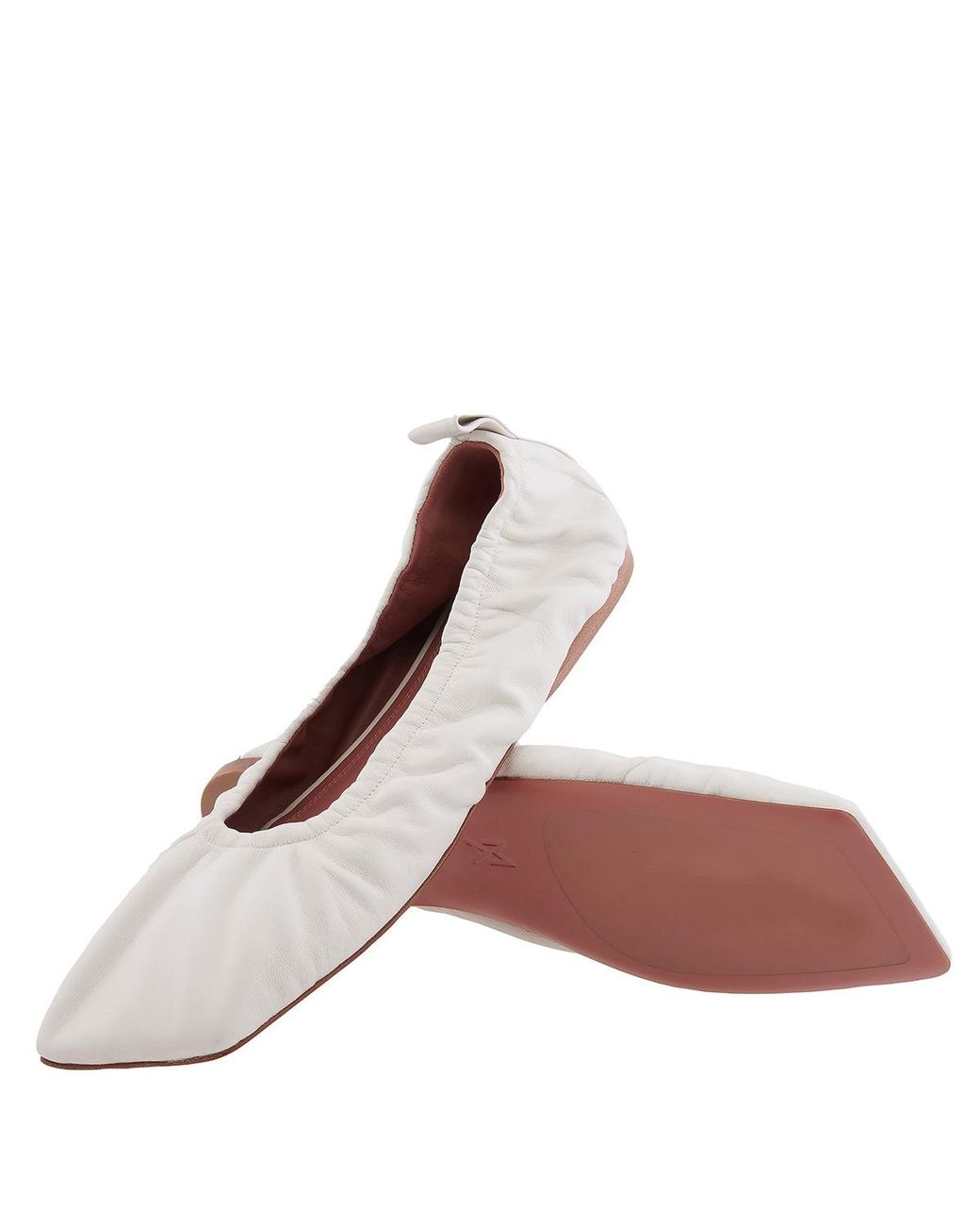 AMINA MUADDI White Emma Nappa Ballet Flats