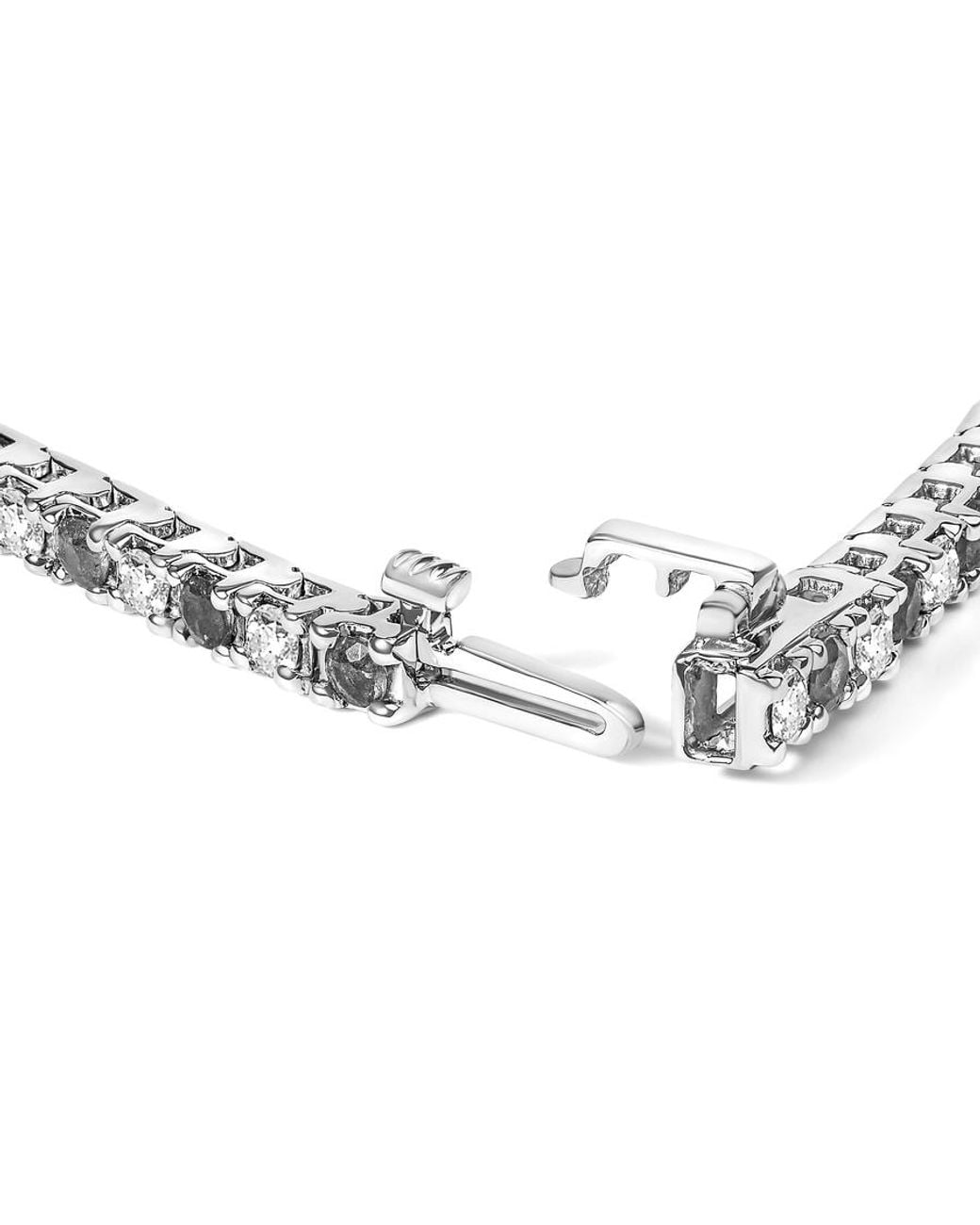 Haus of Brilliance Metallic 14K Alternating 1 1/2 Cttw Diamond And Emerald Tennis Bracelet for men