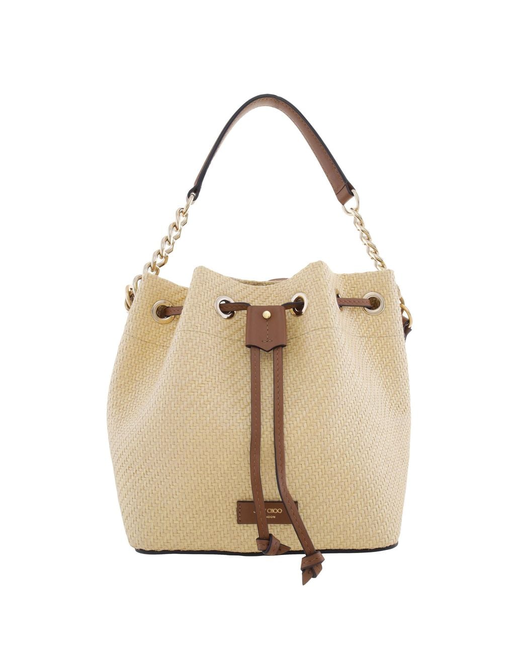 Jimmy Choo Natural Juno/S Raffia Bucket Bag
