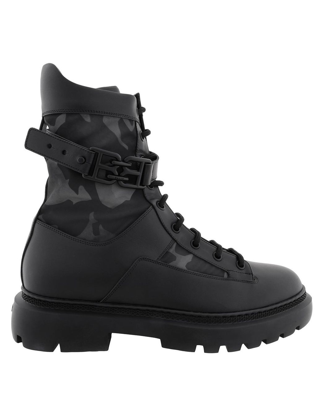 Bally Black Gioele Leather And Recycled Polyester Boots, Brand Size 36 Us