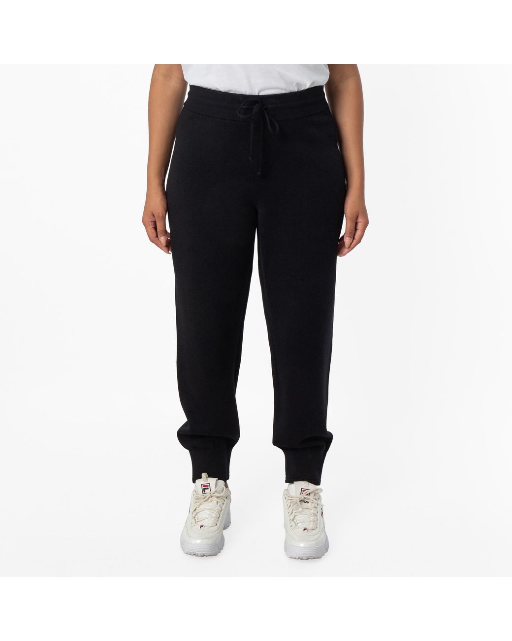 Burberry Black Logo Embroidered Knitted Track Pants for men