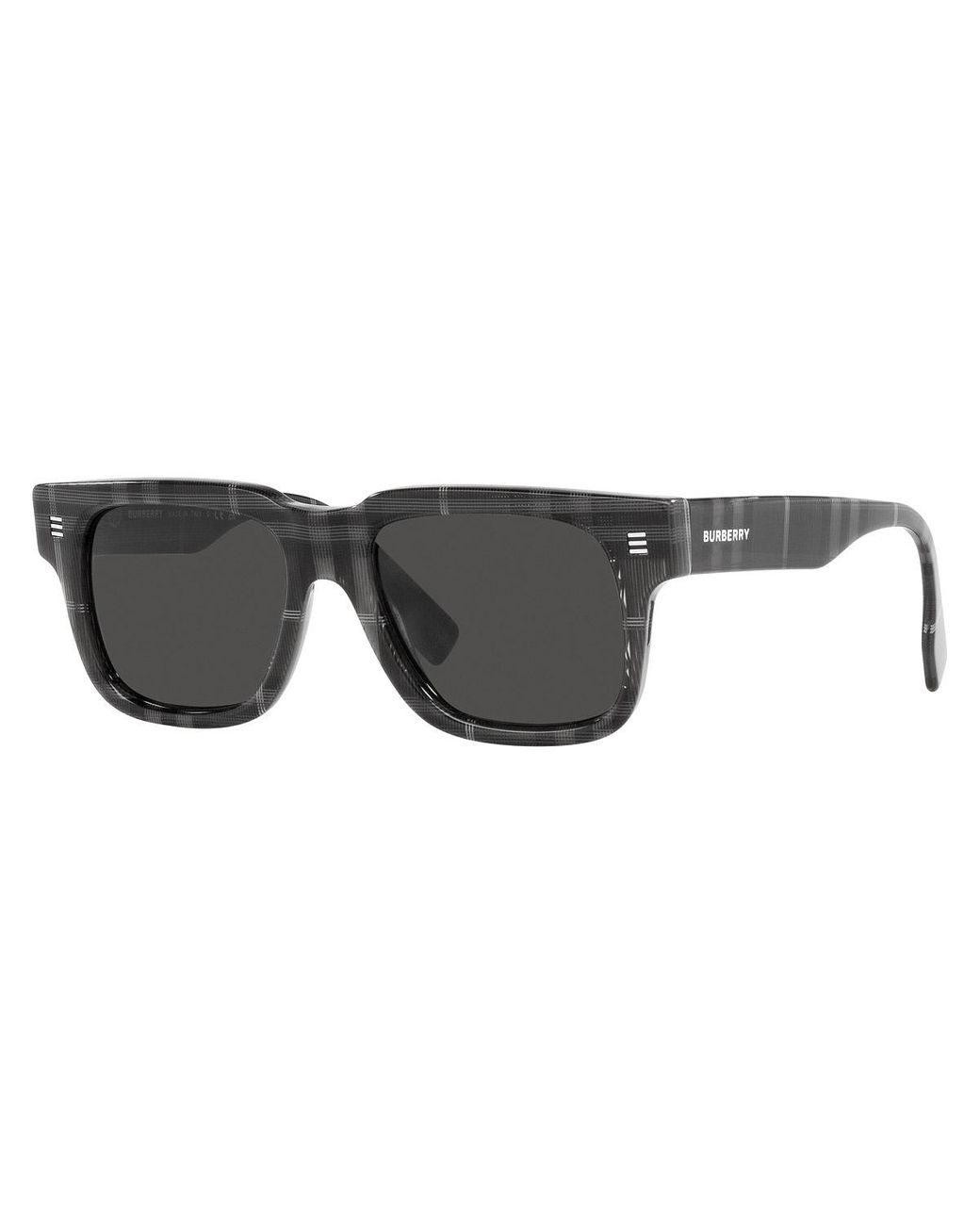 Burberry Hayden Dark Grey Square Sunglasses in Black for Men Lyst