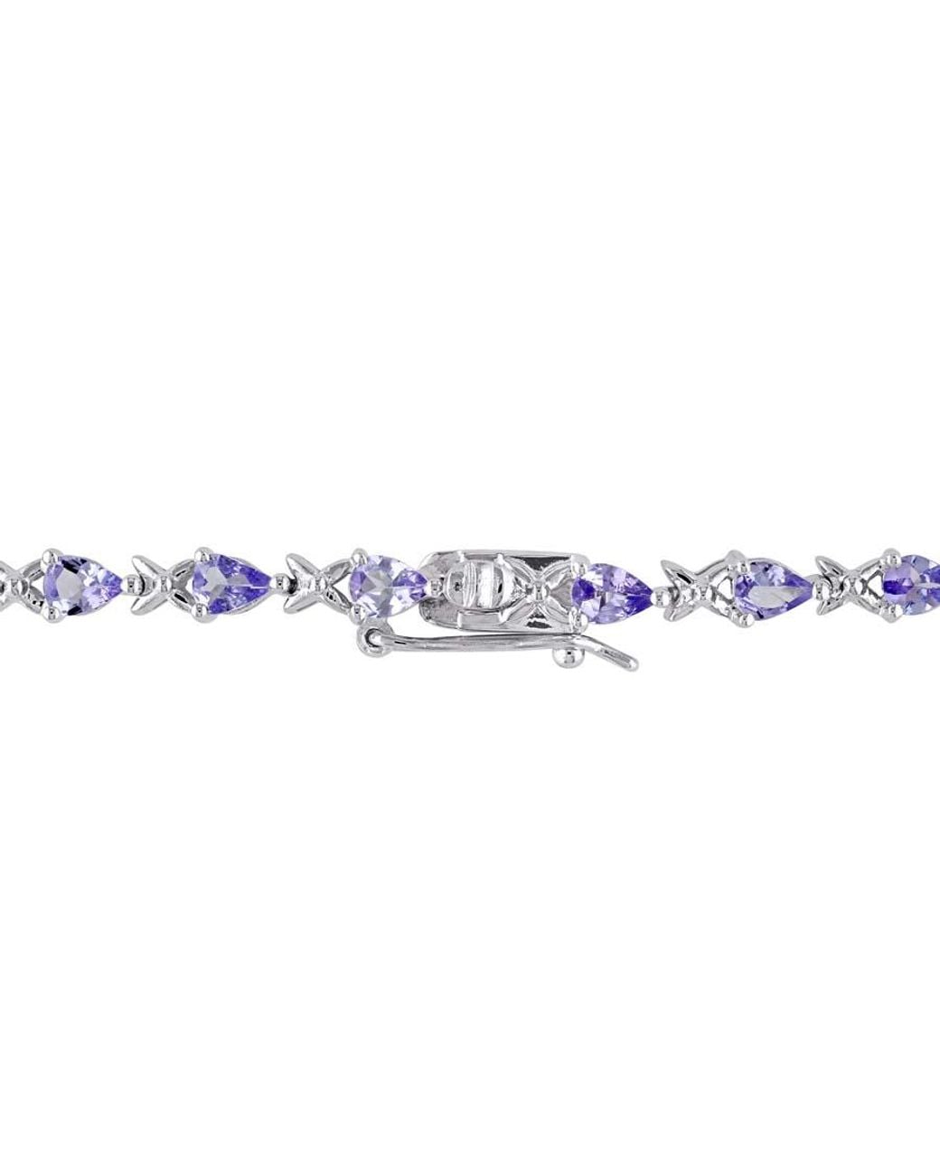 Amour Metallic 4 1/3 Ct Tgw Tanzanite X-Link Bracelet for men