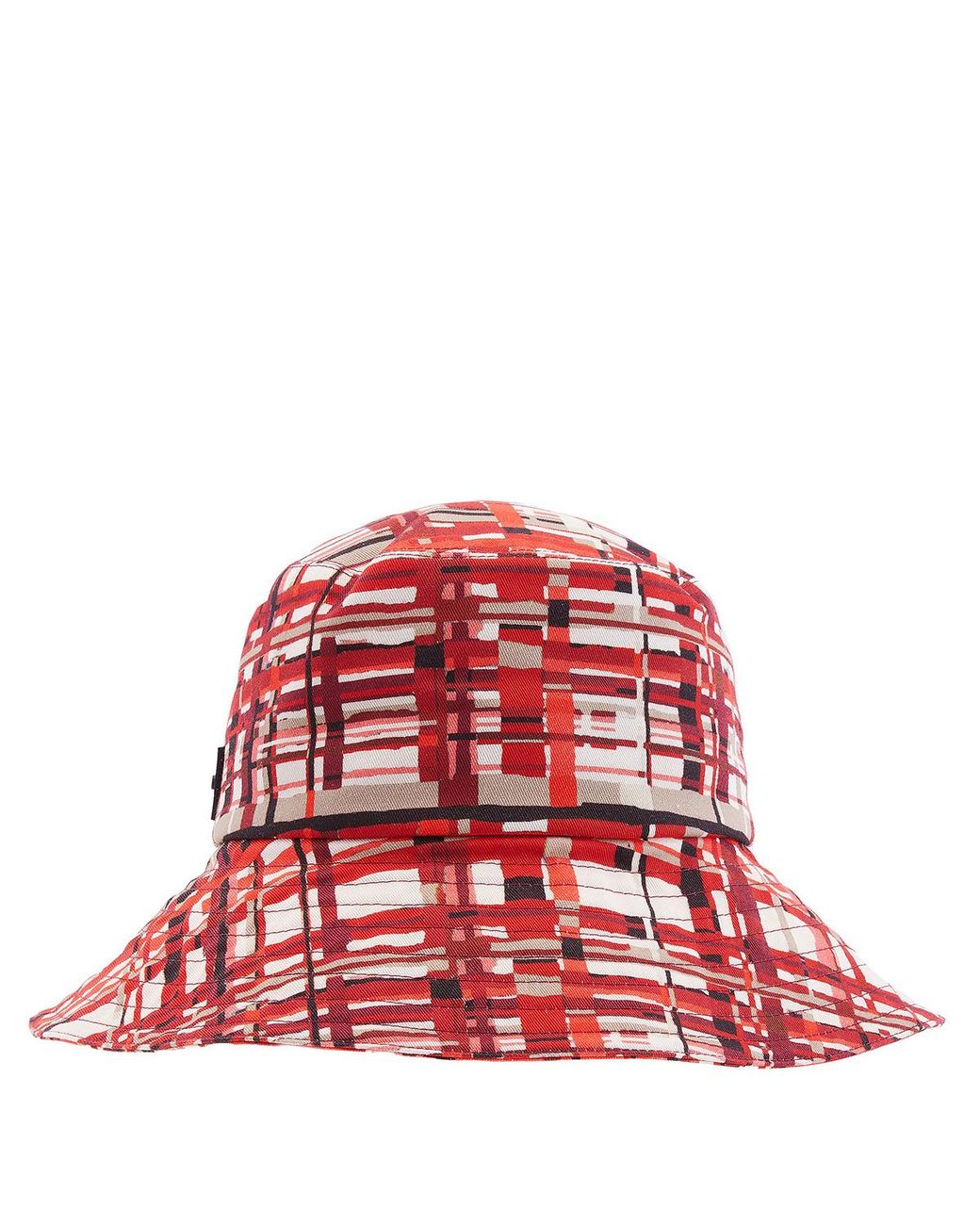Ferragamo Red Patterned Cotton Bucket Hat for men