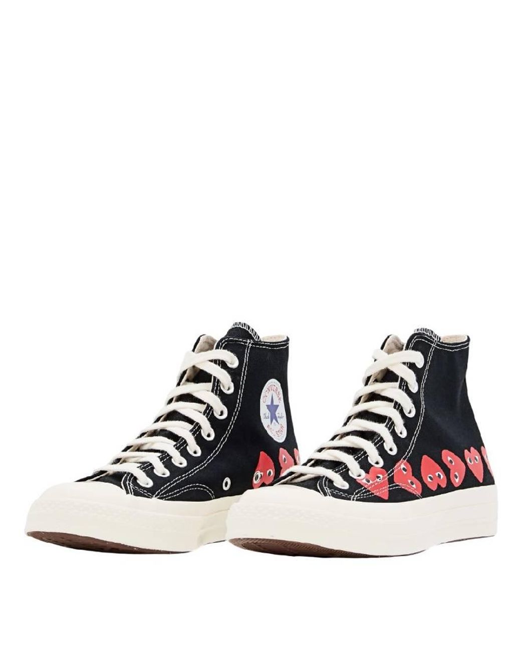 Comme des Garçons Black Play X Converse Multi Heart Sneakers, Brand Size 8 Us for men