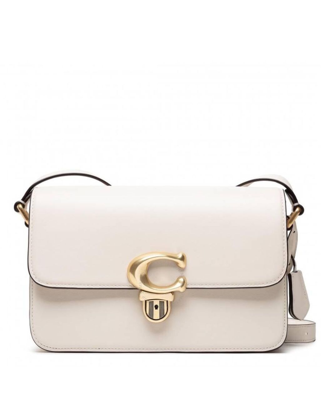COACH Chalk Glovetanned Leather Studio Shoulder Bag in Natural