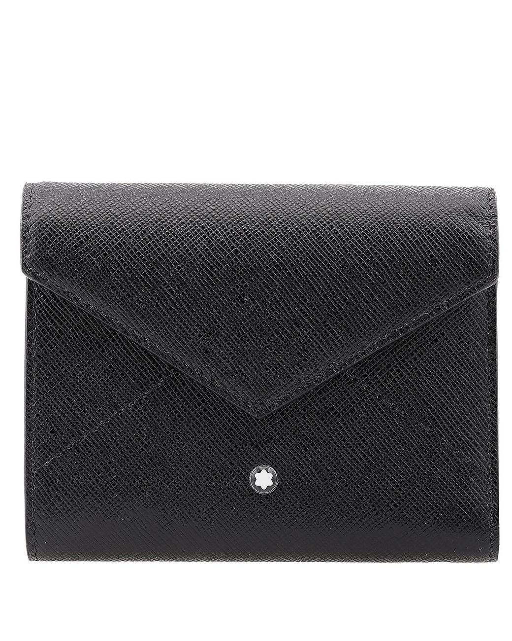 Montblanc Black Sartorial Leather Trio Wallet for men