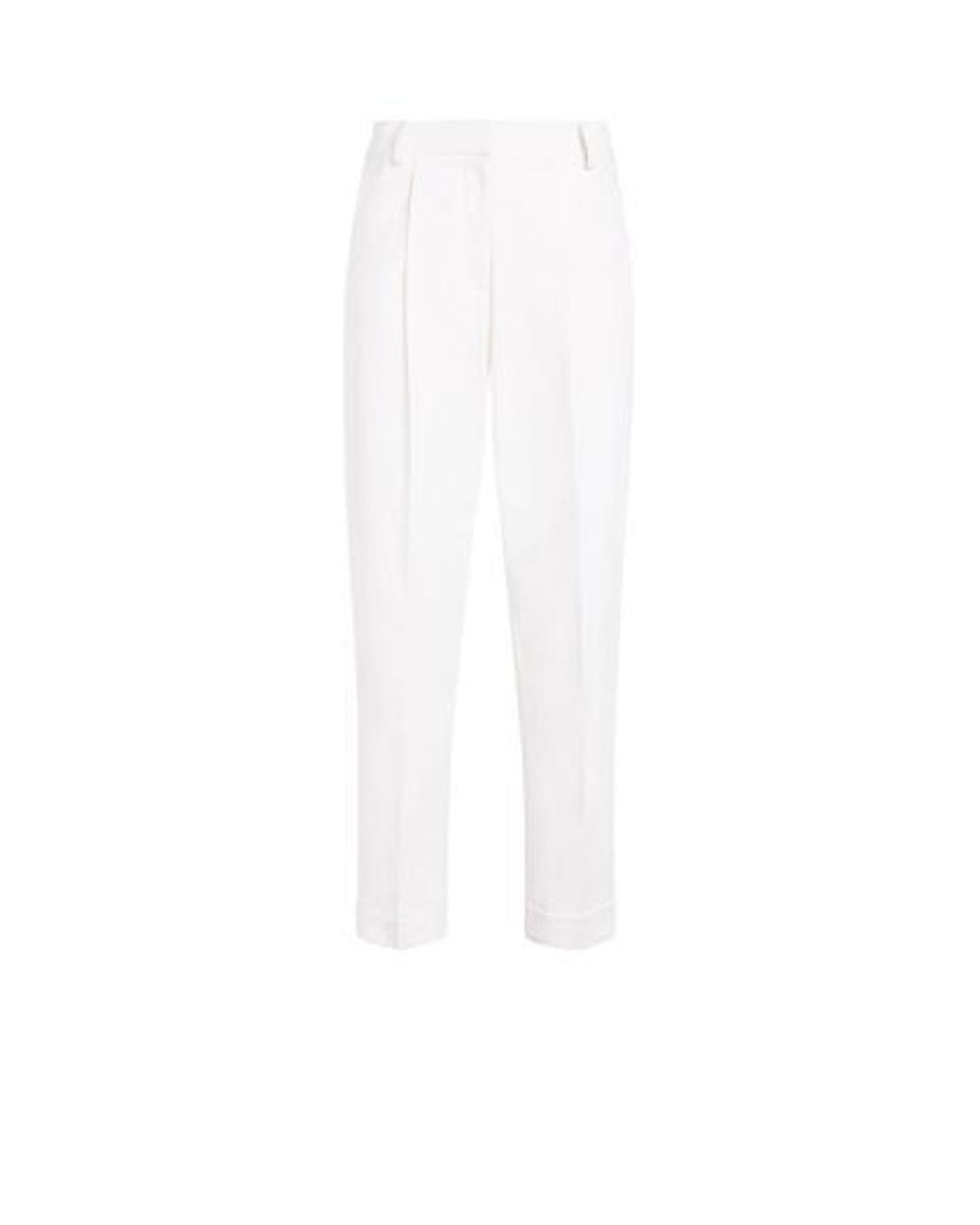 Roberto Cavalli White Cotton Tailored Trousers, Brand Size 40 Us for men