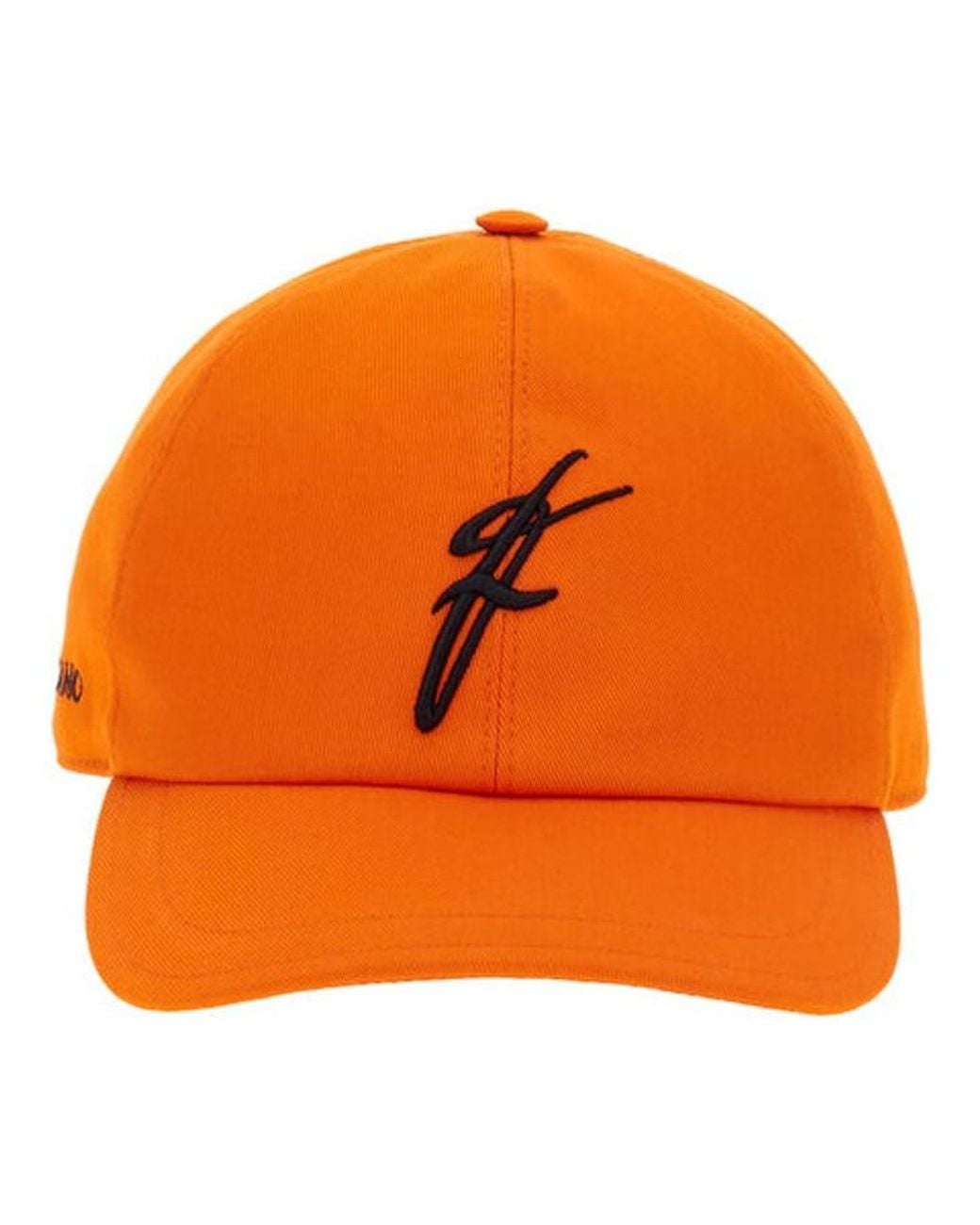 Ferragamo Orange Signature Script Baseball Cap