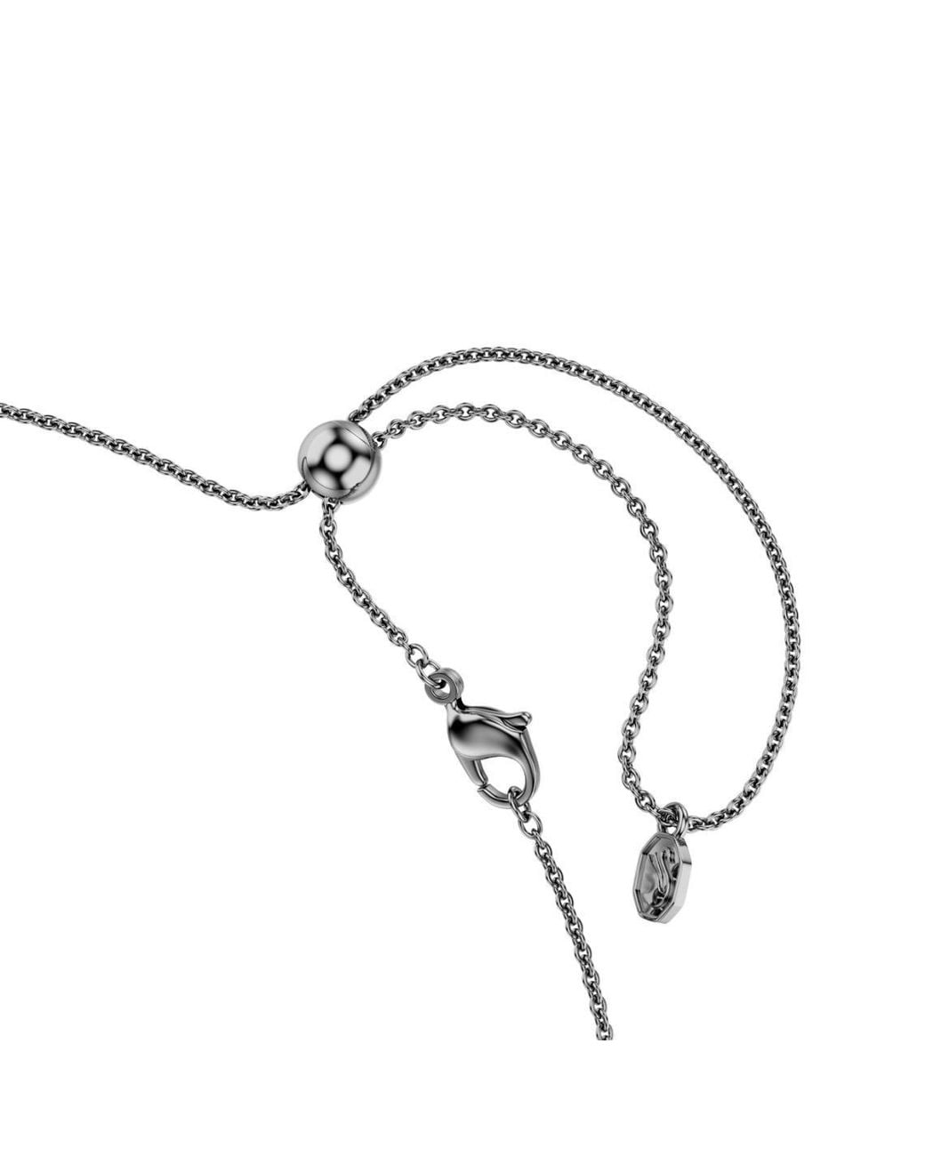 Swarovski Metallic Matrix Rhodium-Plated Crystal Necklace