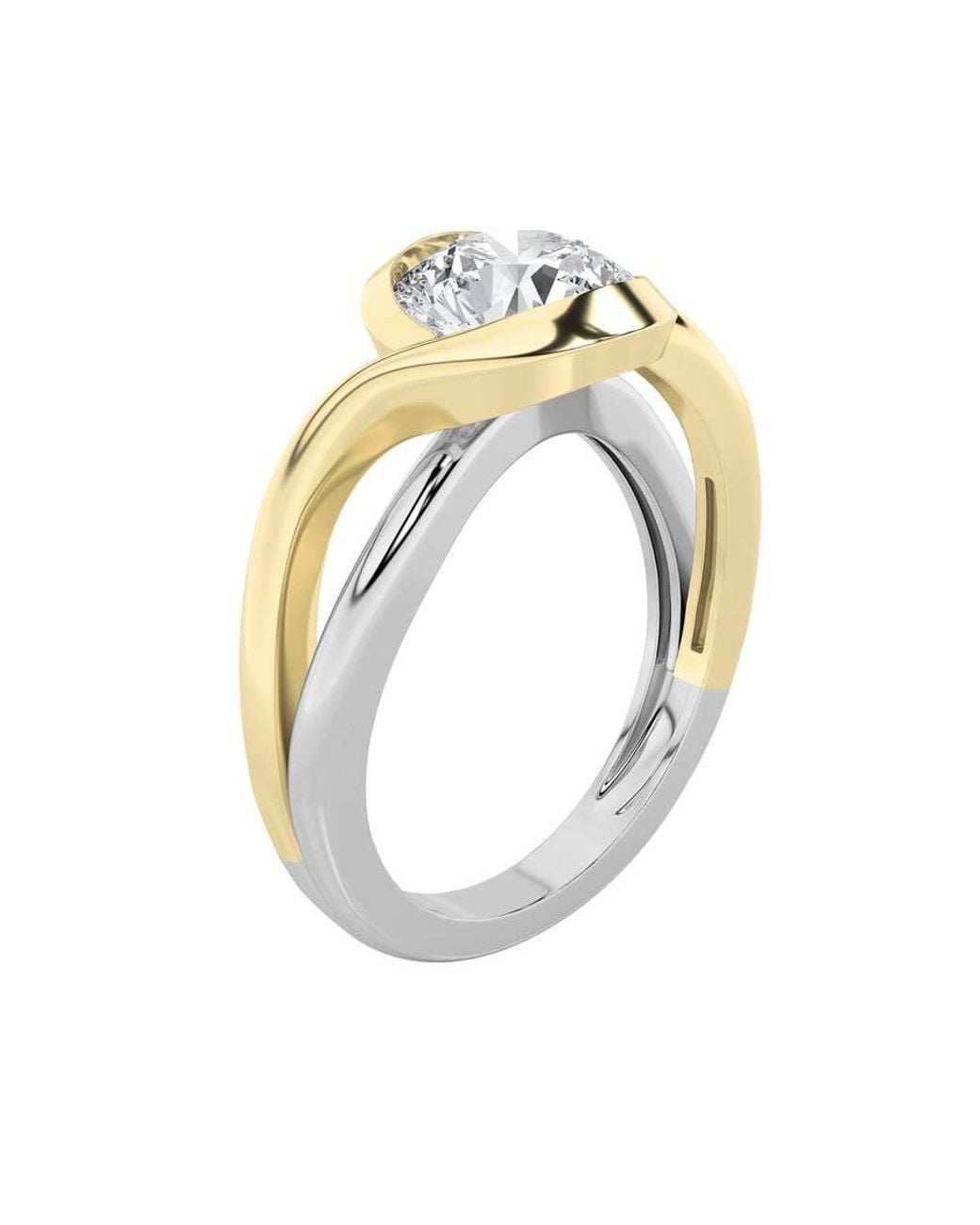 Mure And Co Metallic 2Ctw Round Shaped Lab Grown Diamond (F/Vs) Solitaire Engagement Ring for men