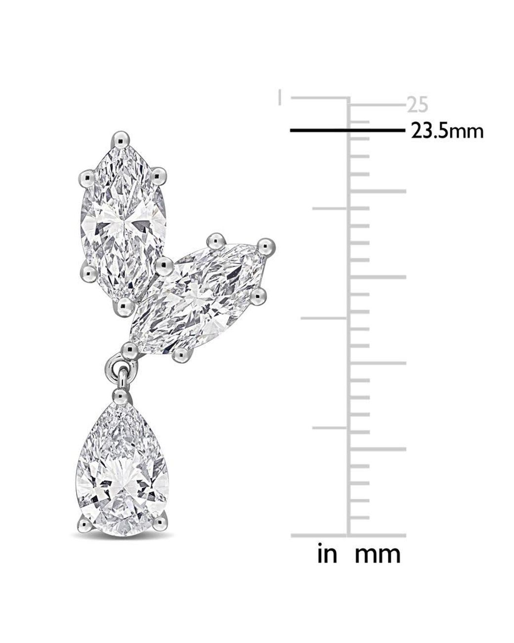 Created Forever White 4 5/8Ct Pear And Marquise Lab-Grown Diamond Drop Earrings for men