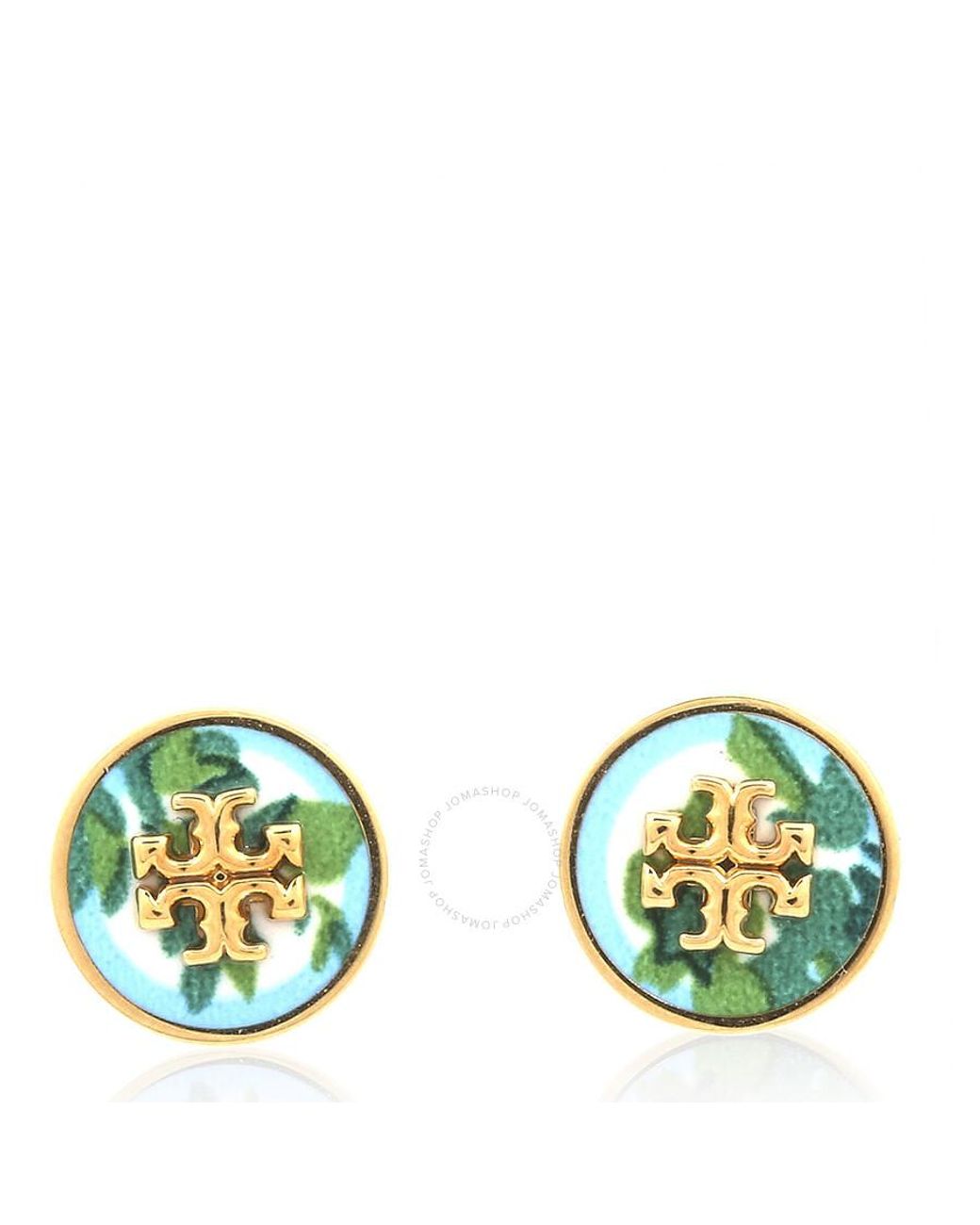 TORY BURCH｜FASHION PROPS (KIRA ENAMEL CIRCLE-STUD EARRI Tory Burch Women's Kira Enamel Circle Stud Earrings, Metal