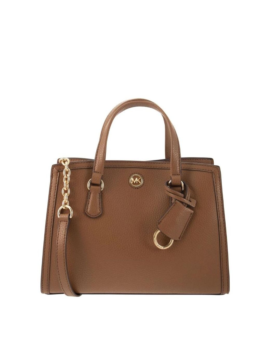 Michael Kors Brown Small Chantal Leather Messenger Bag